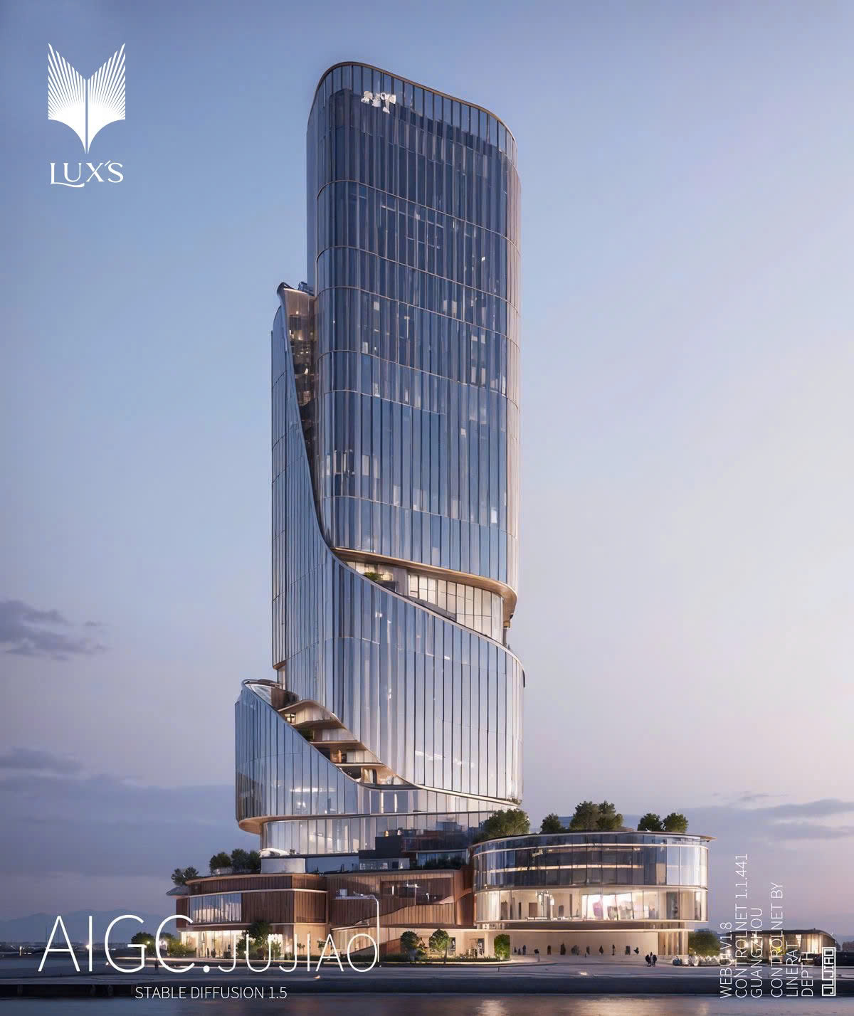 Luxury hotel tower concept